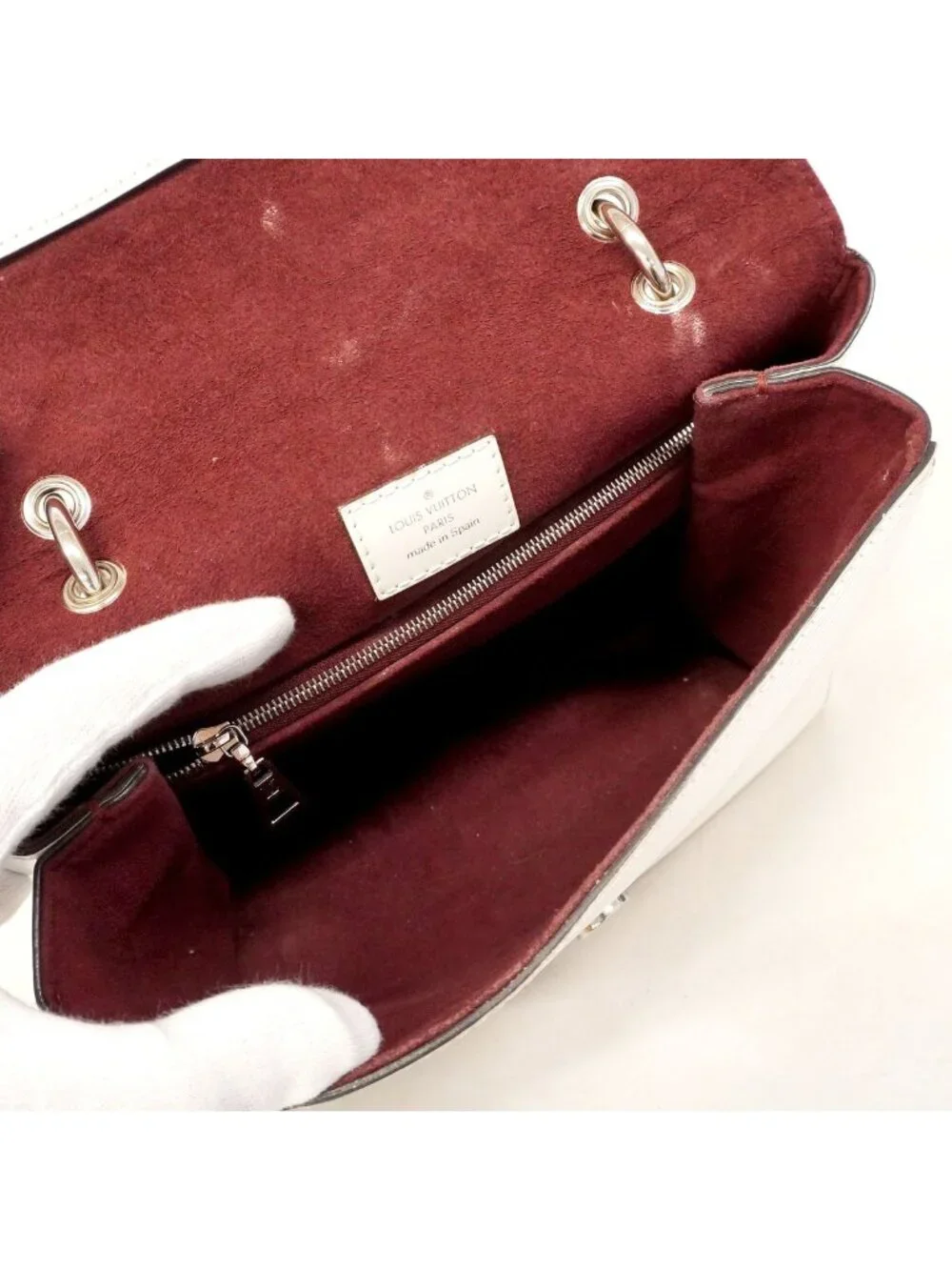 Louis Vuitton Epi Grenelle PM Blanc Handbag